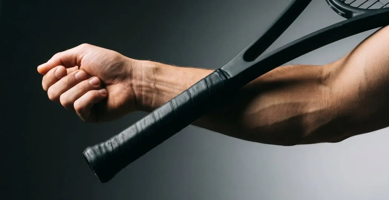 Mouvement de pronation de l'avant-bras lors d'un service au tennis avec prise marteau